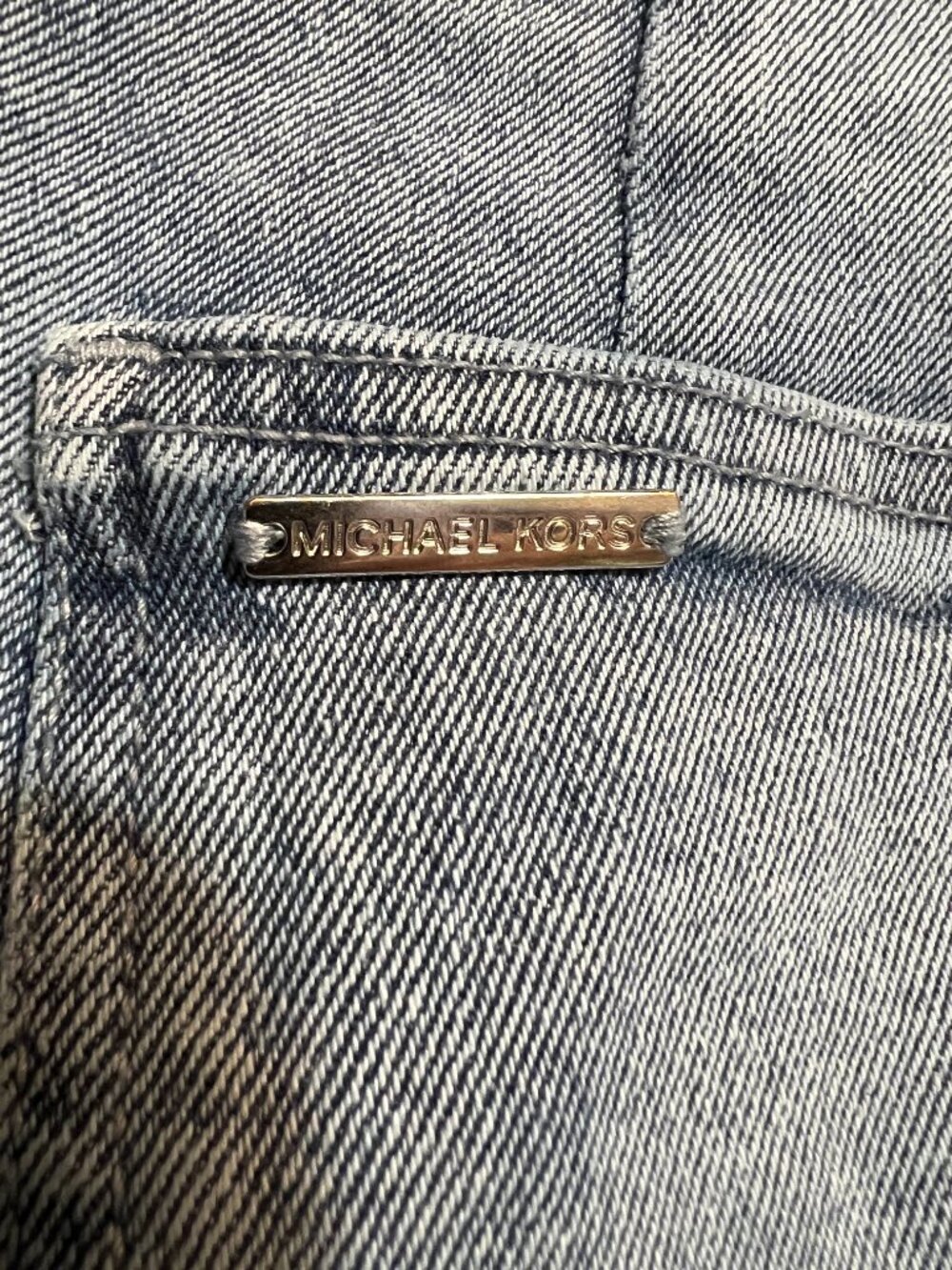 Michael Kors Wide Leg Jeans Gray Wash High Rise Pintuck Y2K 70s Style Waist 25" - Picture 4 of 12